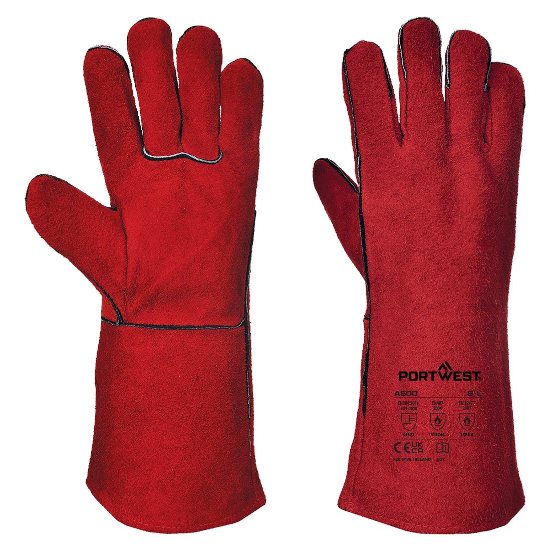 A500 - Luva de Soldador Vermelho
