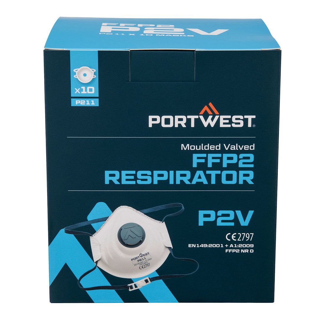 P211 - Respirador com válvula de carbono FFP2 (Pk10)
