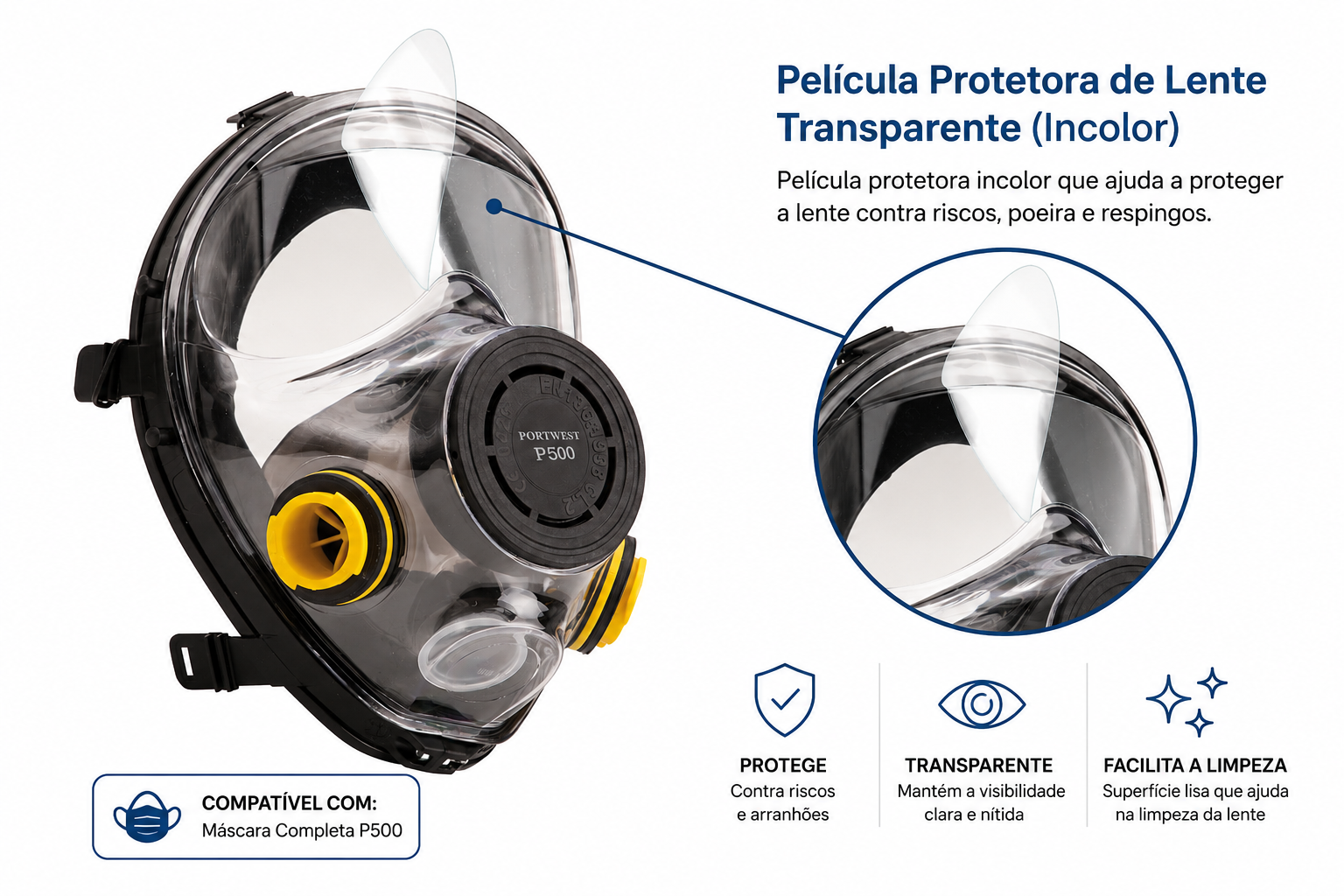 PA00 - Película protectora de lente Incolor